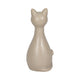 Decorative Comic Kitty Cat Figurine in Sitting Pose | Gray Ceramic | 9"