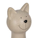 Decorative Comic Kitty Cat Figurine in Sitting Pose | Gray Ceramic | 9"