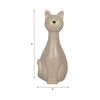 Decorative Comic Kitty Cat Figurine in Sitting Pose | Gray Ceramic | 9"