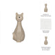 Decorative Comic Kitty Cat Figurine in Sitting Pose | Gray Ceramic | 9"