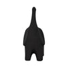 Elephant Sculpture Statue | Abstract Ears | 12" Black Texture Porcelain