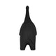 Elephant Sculpture Statue | Abstract Ears | 12" Black Texture Porcelain
