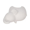 Elephant Sculpture Statuette with Trunk Up | 8" White Texture Porcelain