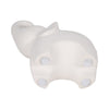 Elephant Sculpture Statuette with Trunk Up | 8" White Texture Porcelain