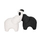 Elephant Sculpture Statuette with Trunk Up | 8" White Texture Porcelain