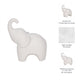 Elephant Sculpture Statuette with Trunk Up | 8" White Texture Porcelain