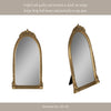 Arched 8x10 Photo Frame | Gold Resin Ornate Design with Glass Front