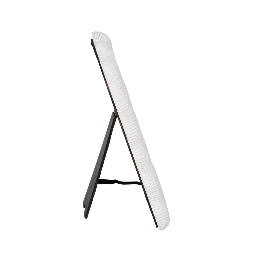 Reis Decorative 5x7 Photo Frame | Wavy Arched Design | White Polyresin