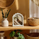 Reis Decorative Photo Frame | Wavy Arched Design | White Polyresin 8x10"