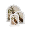 Reis Decorative Photo Frame | Wavy Arched Design | White Polyresin 8x10"