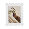 Olaff 5x7 Decorative Photo Frame | Scallop Edge | Glass | White Polyresin