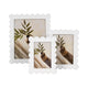 Olaff 5x7 Decorative Photo Frame | Scallop Edge | Glass | White Polyresin