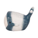 Decorative Accent Whale Statuette | 6" Blue White Ceramic Figurine