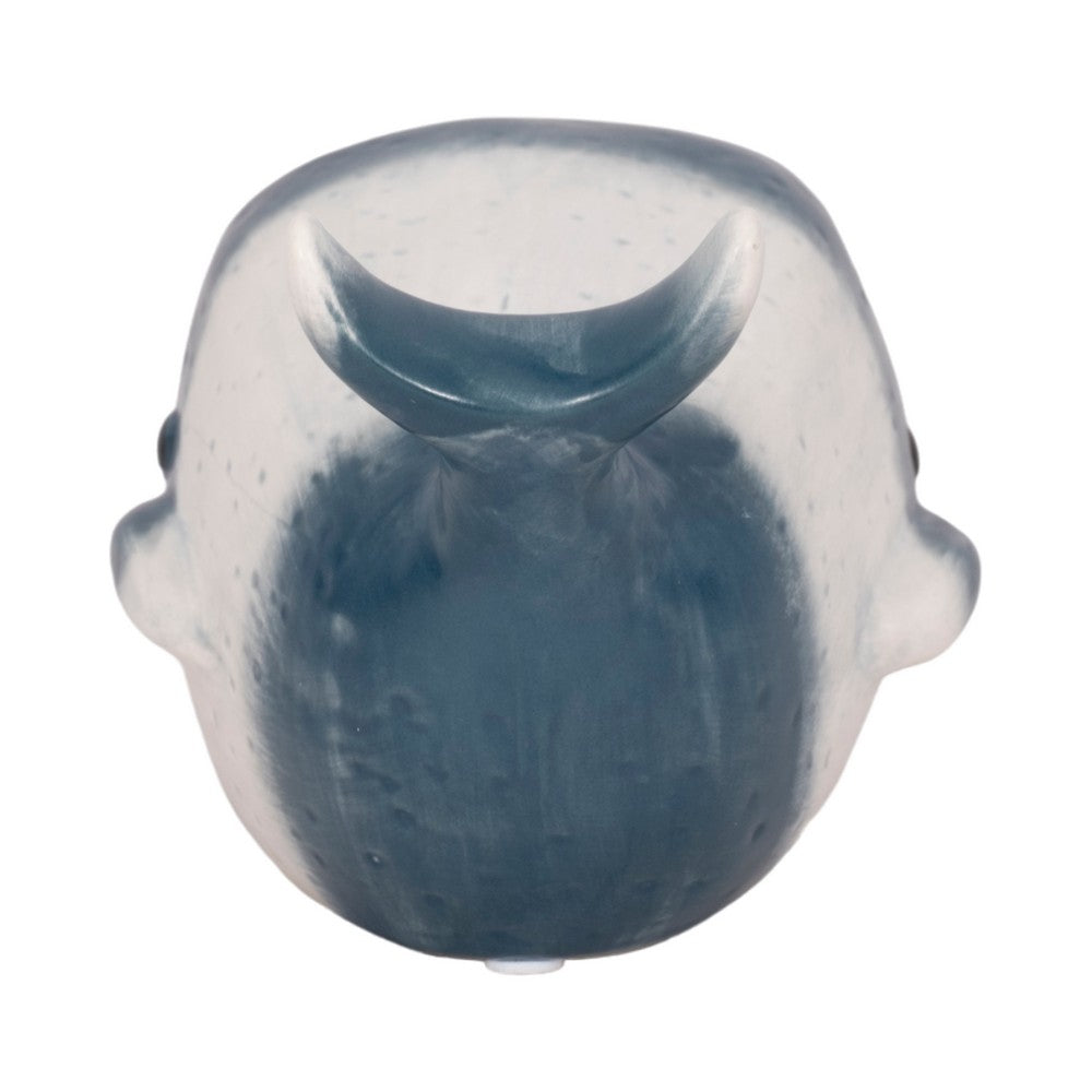 Decorative Accent Whale Statuette | 6" Blue White Ceramic Figurine