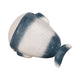 Decorative Accent Whale Statuette | 6" Blue White Ceramic Figurine