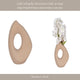 Lopsided Decorative Vase | 8" Open Ring Textured Tan Brown Ceramic