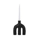 Tapered Candle Holder | Double Arched Design | Textured Black Ceramic