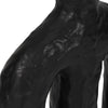 Tapered Candle Holder | Double Arched Design | Textured Black Ceramic