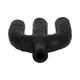 Tapered Candle Holder | Double Arched Design | Textured Black Ceramic