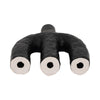 Tapered Candle Holder | Double Arched Design | Textured Black Ceramic