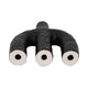 Tapered Candle Holder | Double Arched Design | Textured Black Ceramic