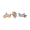 Mort Cool Dogs Decor Set of 3 | Cute Poses | Gold Polyresin 6 | 8 | 10"