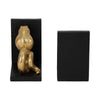 Elegant Snake Bookend Set of 2 | Gold Polyresin Serpents | Black Base