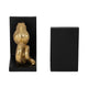 Elegant Snake Bookend Set of 2 | Gold Polyresin Serpents | Black Base