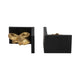 Elegant Snake Bookend Set of 2 | Gold Polyresin Serpents | Black Base