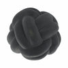 Knotted Rope Orb Tabletop Decor | 9" Black Sculpted Ceramic Finish