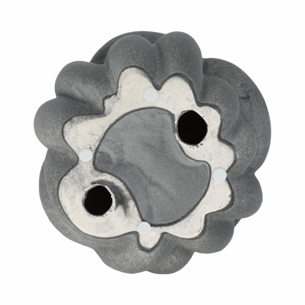 Knotted Rope Orb Tabletop Decor | 9" Black Sculpted Ceramic Finish