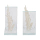 Coral Branch Bookend on Clear Glass Base Set of 2 | White Polyresin
