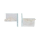 Coral Branch Bookend on Clear Glass Base Set of 2 | White Polyresin