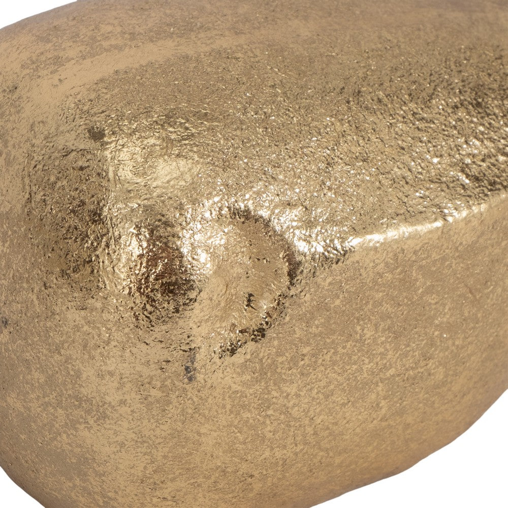 8" Whale Tabletop Decor Sculpture | Ocean Theme | Metallic Gold Polyresin