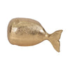 8" Whale Tabletop Decor Sculpture | Ocean Theme | Metallic Gold Polyresin
