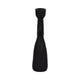 10" Taper Candle Holder | Round Open Cutout Center | Black Polyresin