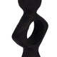 10" Taper Candle Holder | Round Open Cutout Center | Black Polyresin