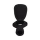 10" Taper Candle Holder | Round Open Cutout Center | Black Polyresin