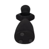 10" Taper Candle Holder | Round Open Cutout Center | Black Polyresin