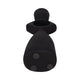 10" Taper Candle Holder | Round Open Cutout Center | Black Polyresin