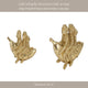 Decorative Three Monkeys on Banana Accent | 8" | Metallic Gold Polyresin