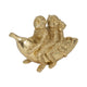 Decorative Three Monkeys on Banana Accent | 8" | Metallic Gold Polyresin