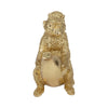 Decorative Three Monkeys on Banana Accent | 8" | Metallic Gold Polyresin