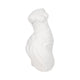 Abstract Female Torso Sculpture | Curved Textured 11" White Polyresin