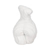 Abstract Female Torso Sculpture | Curved Textured 11" White Polyresin