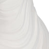 Abstract Female Torso Sculpture | Curved Textured 11" White Polyresin