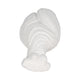 Abstract Female Torso Sculpture | Curved Textured 11" White Polyresin