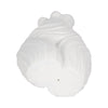 Abstract Female Torso Sculpture | Curved Textured 11" White Polyresin