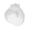 Abstract Female Torso Sculpture | Classical Fine Textured 16" White Polyresin