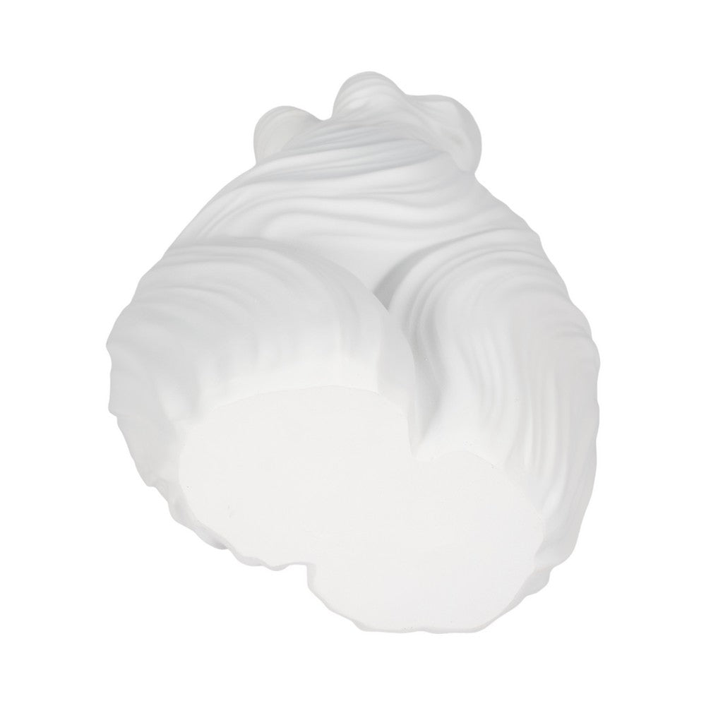Abstract Female Torso Sculpture | Classical Fine Textured 16" White Polyresin